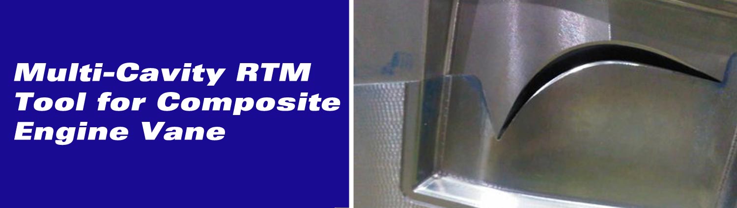 Multi-cavity RTM tool for composite engine vane